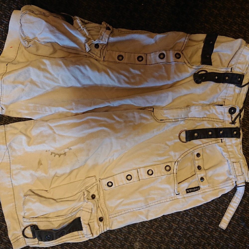 Tripp shorts retro raver Goth long wide baggy